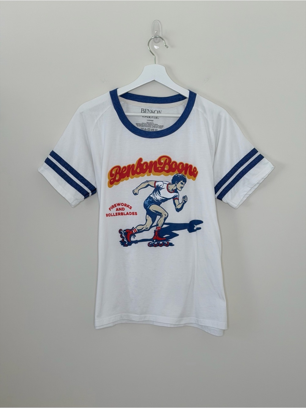 Benson Boone Rollerblading Benny Ringer Tee Retro Size Large - Picture 2 of 4